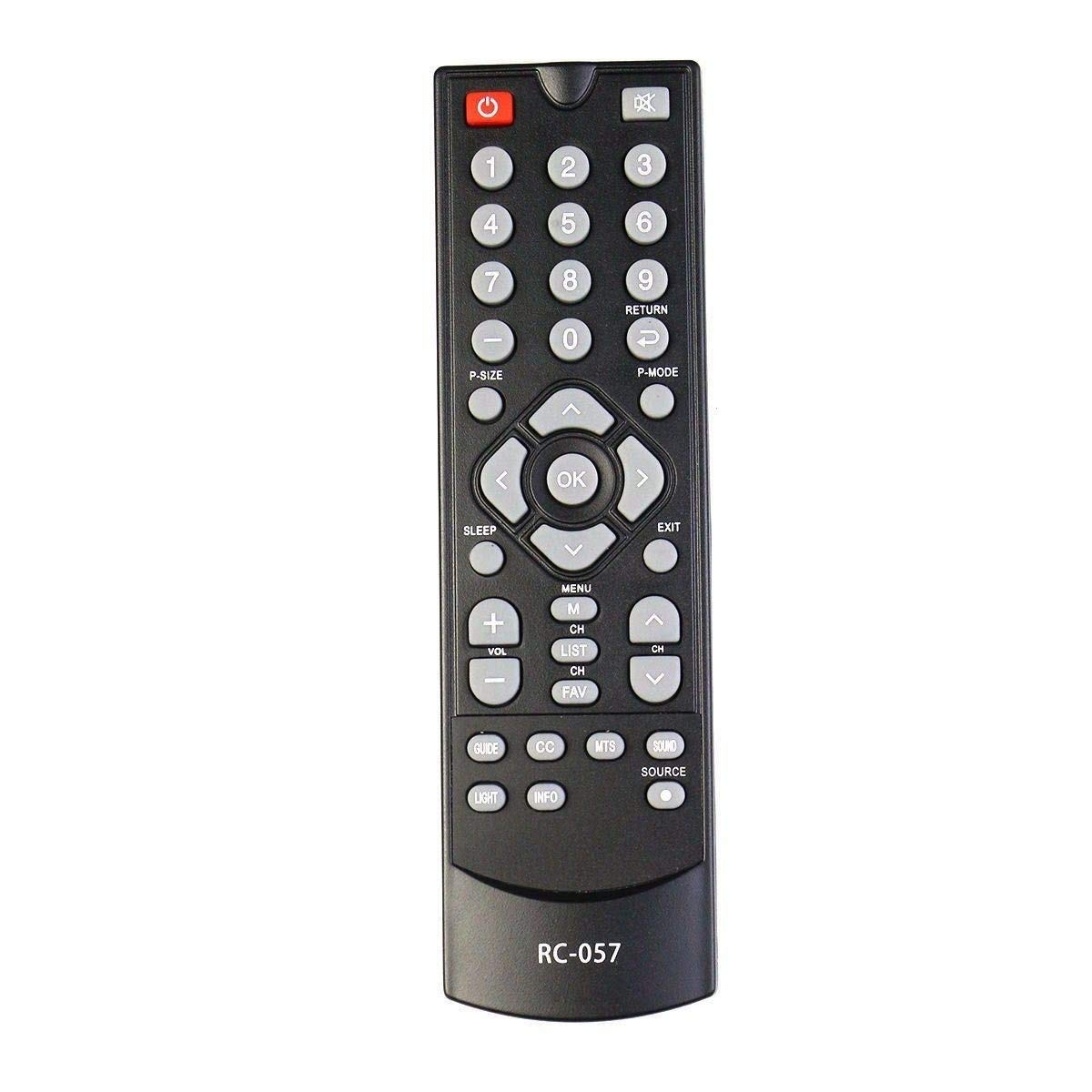 New - RC-057 Remote for Coby TV LEDVD1596 TFTV2425 LEDTV3226 LEDTV5536