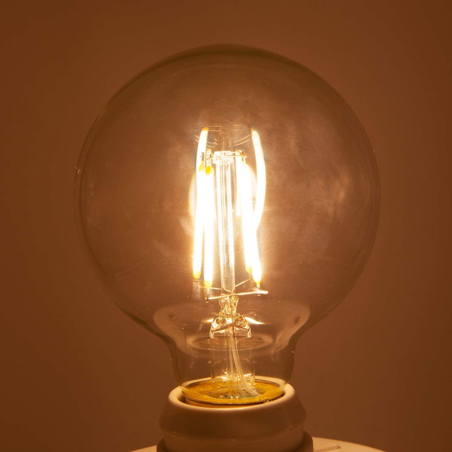 Maxxima G25 LED Light Bulb Globe Filament Bulb, 500 Lumens 2700K, 6 Pack