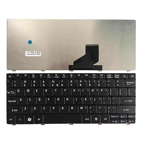 YUHUAI Laptop Replacement Keyboard Fit Acer Aspire ZE6 ZE7 D255E D255 D260 D257 D270 AOD255E NAV70 POVE US Layout (Black)