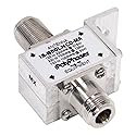 Polyphaser IS-B50LN-C0-MA DC Blocked Bulkhead Lightning Arrestor for 10-1000 MHz with N-Male Surge Side and N-Female Protected Side, 50K Amp Surge