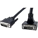 StarTech.com 6 ft 90 Degree Down Angled Dual Link DVI-D Monitor Cable M/M - Male to Male 25 pin DVI-D Video Cable Black 6 Feet - 2560x1600
