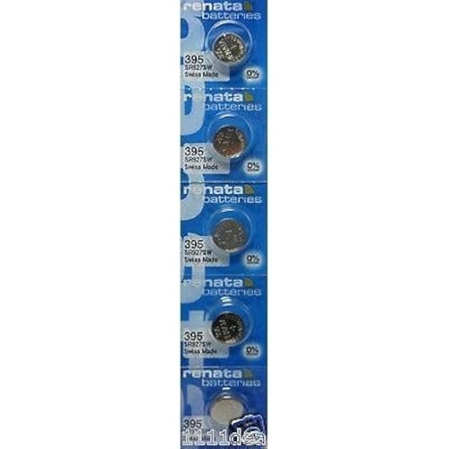 Strip of 5 Genuine Fresh Renata 395 SR927SW Swiss Made Silver 1.55v Batteries