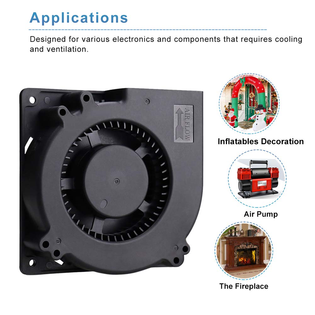 GDSTIME Brushless Radial Blower Fan High Speed 24V DC Centrifugal Fan 120mm x120mm x 32mm