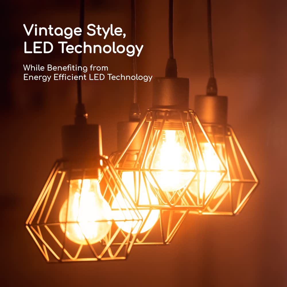 Euri Lighting VA15-3020ea-4 Dimmable LED A15, 4.5W (25W Equiv.) 360lm, 80 CRI, Amber Glass, Warm White (2200K), 320° Beam Angle, E26, Wet Rated, UL