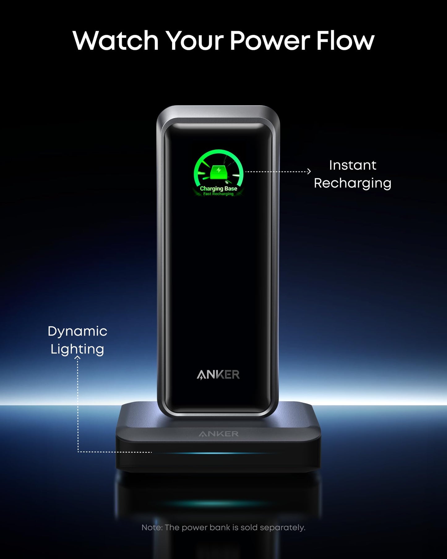 Anker Charging Base, 150W Max Charging for 4 Devices, Works with Prime Power Banks with Pogo Pin, for MacBook Pro/Air, Dell, iPhone 17/16 Series