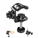 Kubeisi Desk Metal Mic Clamp, Microphone Pole Clamp for Mic Arm Desk Stand & Gooseneck Microphone Stand, Streaming Accessories with 5/8" Threaded