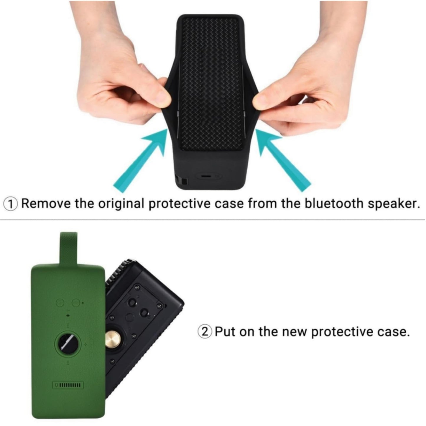 Ferbao Silicone Cover Case for Marshall Emberton III Speaker,Protective Skin Travel Carrying Case Compatible with Marshall Emberton III(Green)