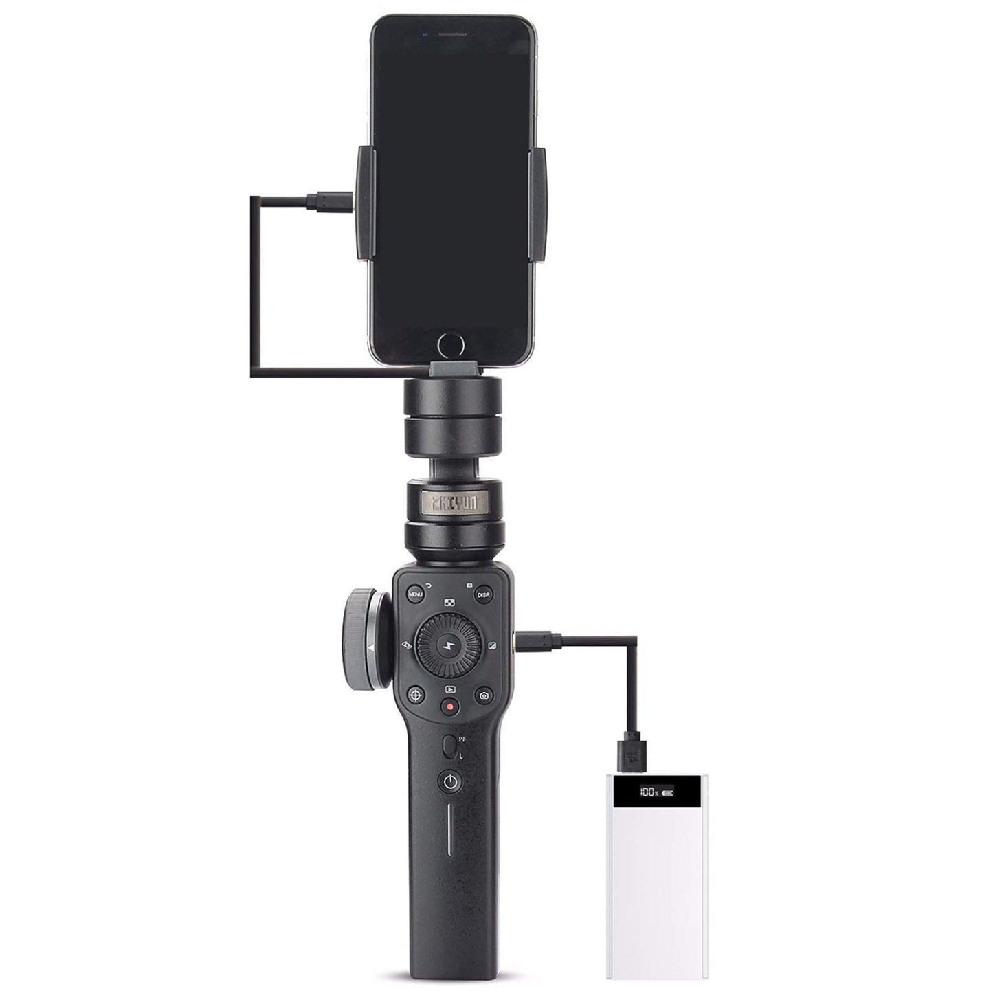 Zhiyun Smooth 4 Gimbal Stabilizer for Smartphone iPhone Android Cell Phone 3-Axis Handheld Gimbal for Vlogging YouTube Vlog TikTok Instagram Live