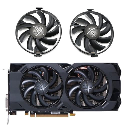 CCVA FDC10U12S9-C RX480 RX470 Cooler Fan Replace for XFX Radeon RX 480 470 470D RS Black Wolf Graphics Card Cooling Fan (2PCS)