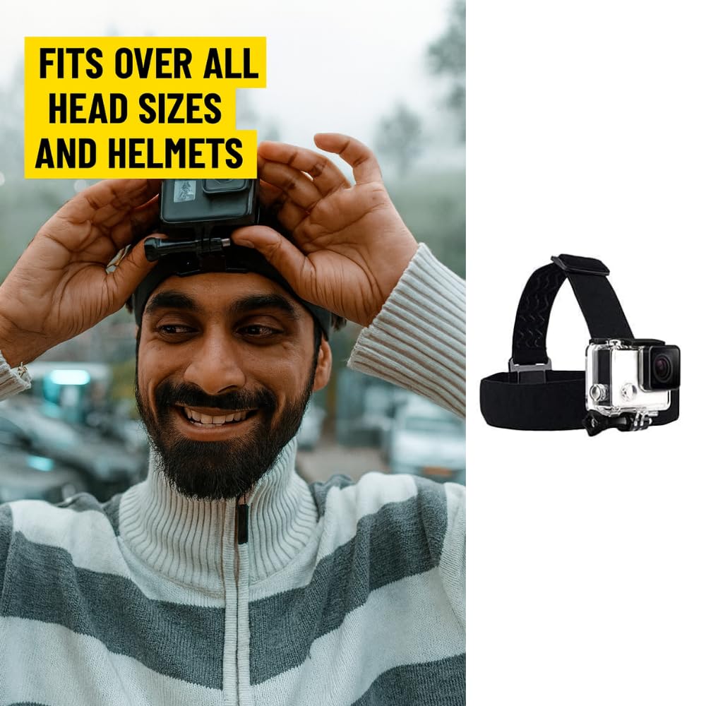 Head Strap Mount for ALL GoPro HERO Cameras + an eCostConnection Microfiber Cloth