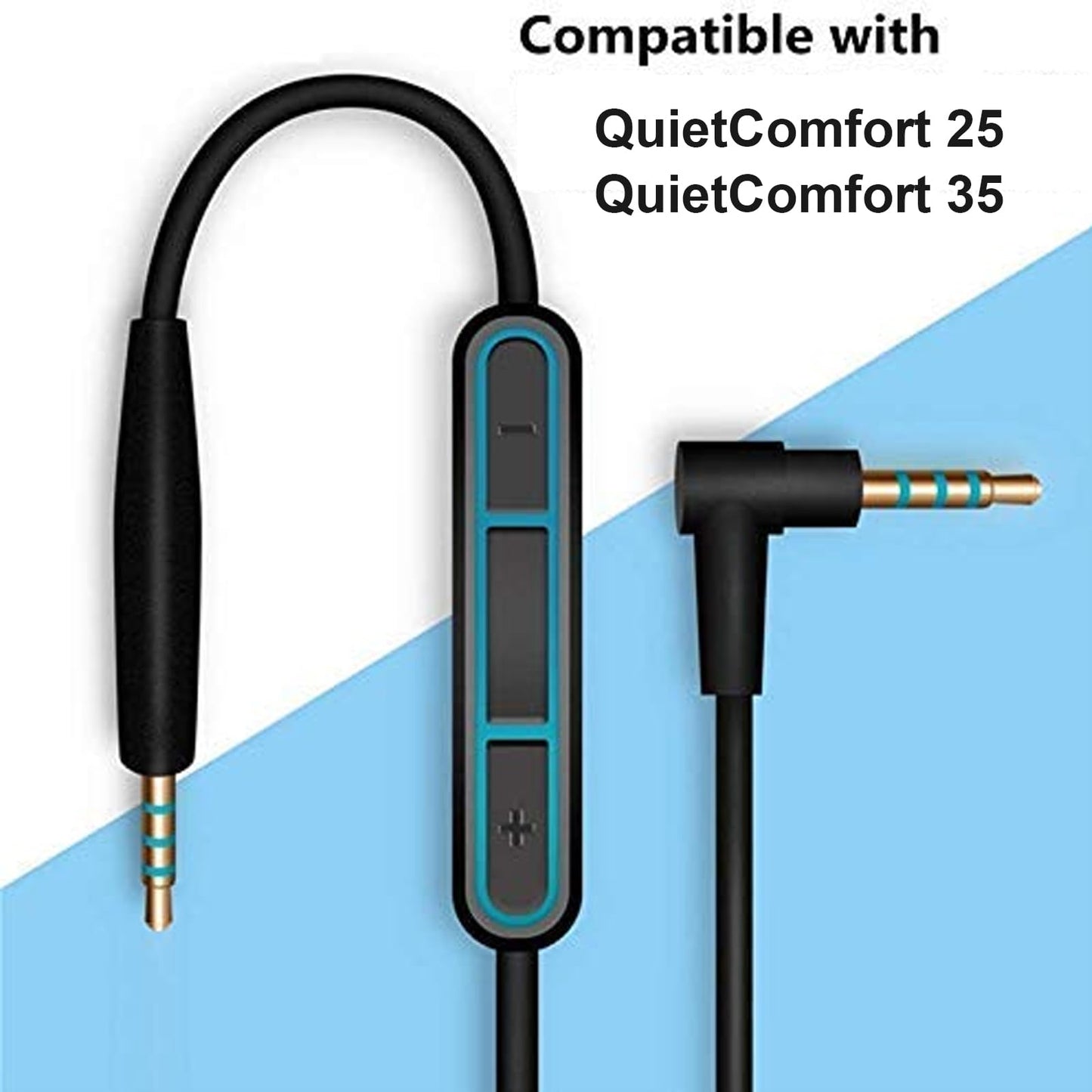 Xivip Replacement Audio Cable with Inline Remote & Microphone Headphone Compatible with Bose QuietComfort QC45 QC35II QC35 QC25 On-Ear2 OE2 OE2i…