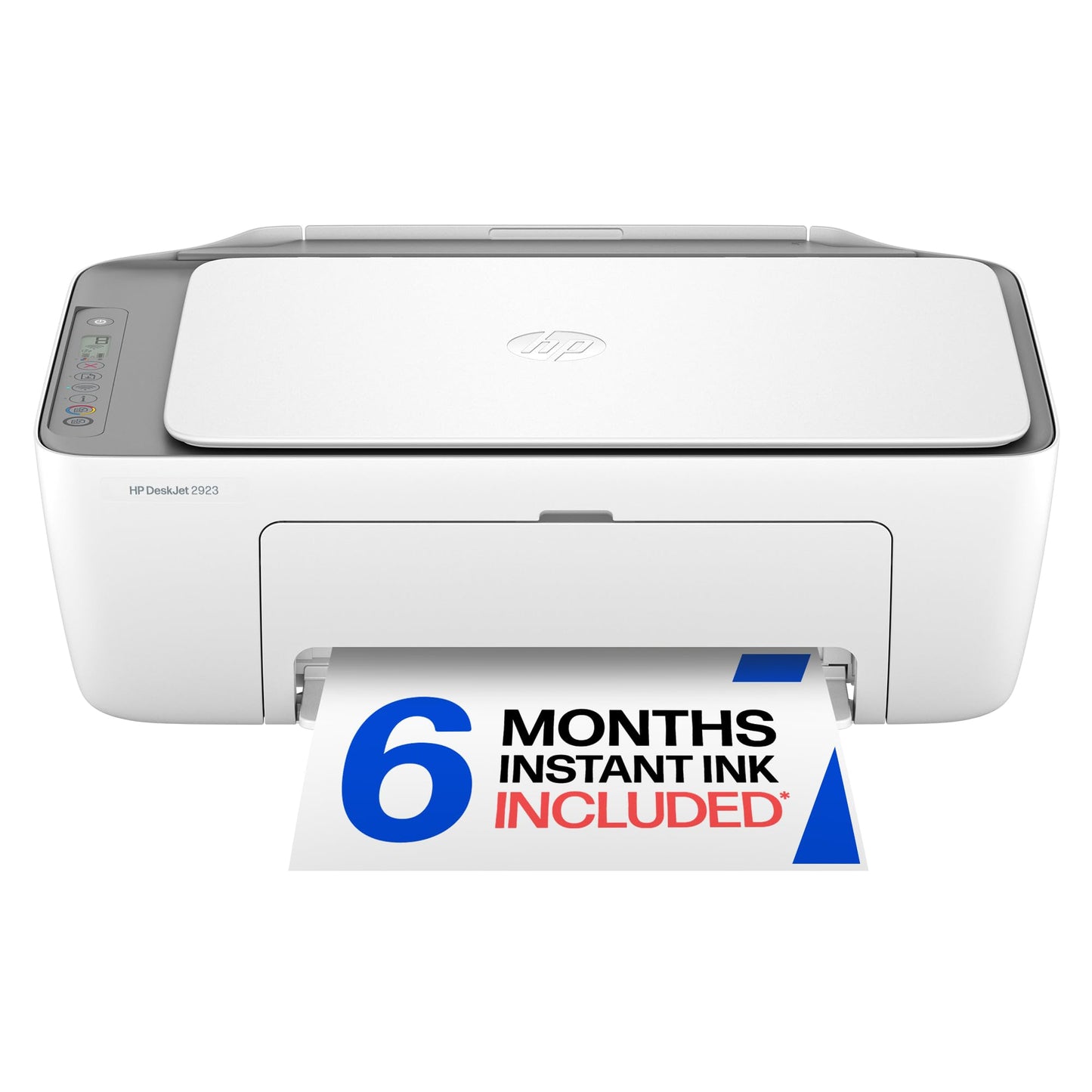 HP DeskJet 2923 Wireless All-in-One Color Inkjet Printer, Scanner, Copier, 6 Month Trial of Instant Ink Included, AI-Capable (B18JWA)