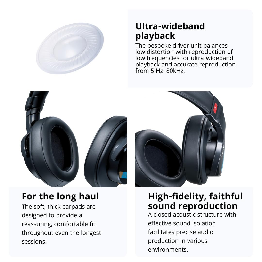 Sony MDR-M1 Professional Reference Closed Dynamic High-Fidelity Monitor Headphones (Black) Bundle with Knox Gear Professional Headphone Case…