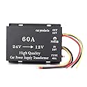 Aramox 24V to 12V DC Converter, 720W 60A Power Transformer Adapter for Car Electric System