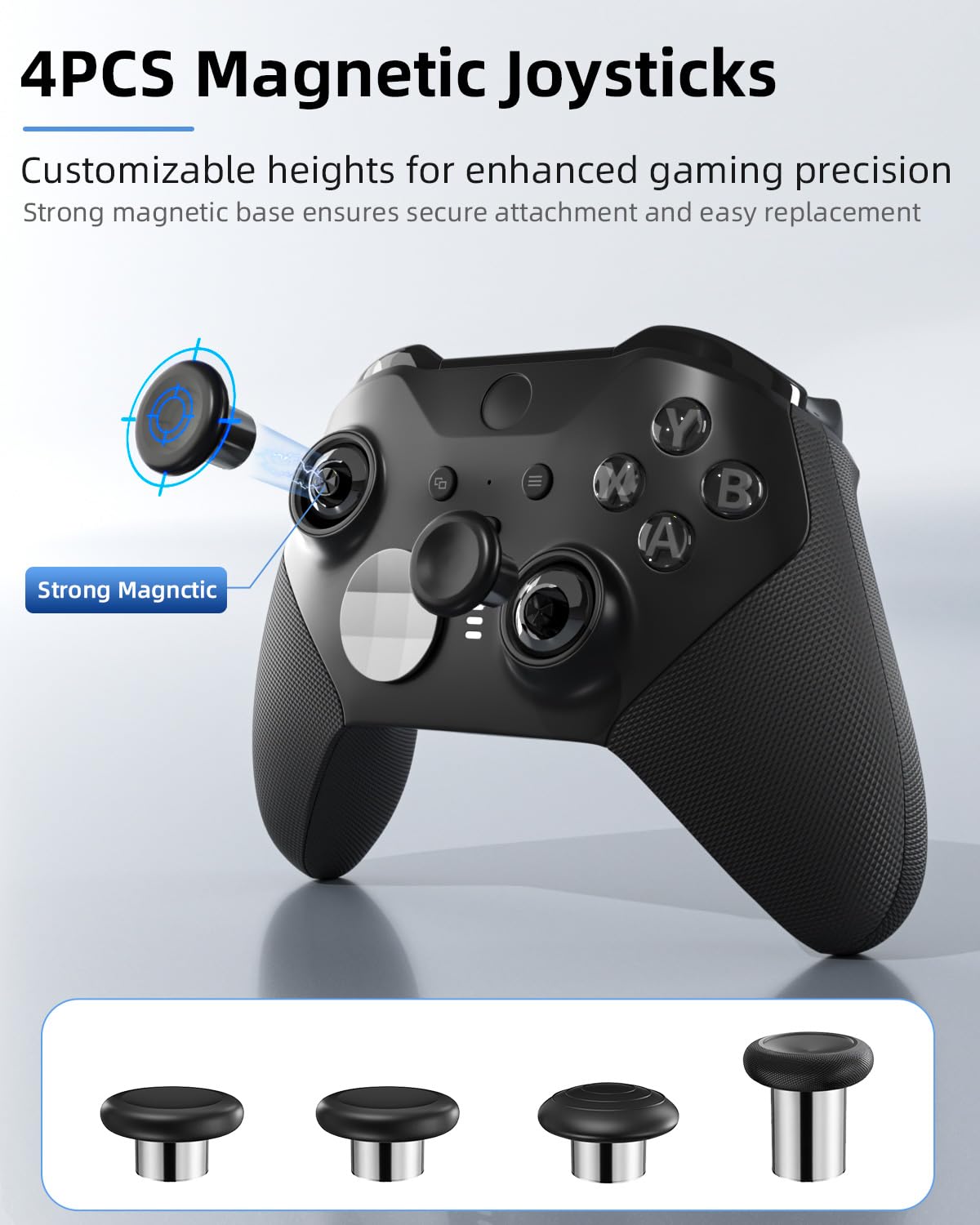 Complete Component Pack for Xbox Elite Controller Series 2 Controller-13-in-1 Set with 4 Thumbsticks, 4 Paddles, 1 Standard D-Pad, and Charging