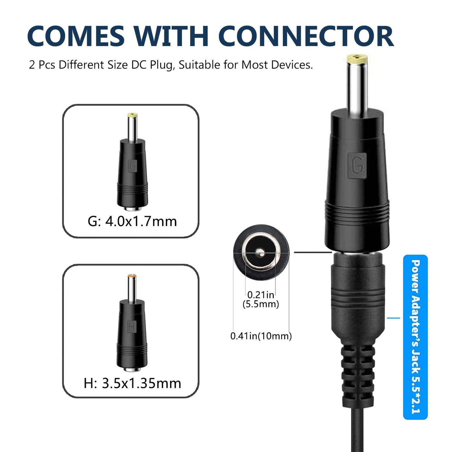 12V AV/DC Charger Power Cord Compatible with National Geographic Rock Tumbler Power Supply Adapter