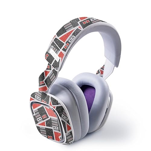 MightySkins Glossy Glitter Skin Compatible with Astro A30 Wireless Headset - Retro Controllers 3 | Protective, Durable High-Gloss Glitter Finish…