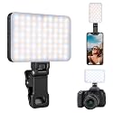 King Ma Portable Selfie Phone Light, 3 Modes LED Clip on Light Rechargeable Video Light for Phone Pictures, TikTok Vlog, Computer Laptop Video