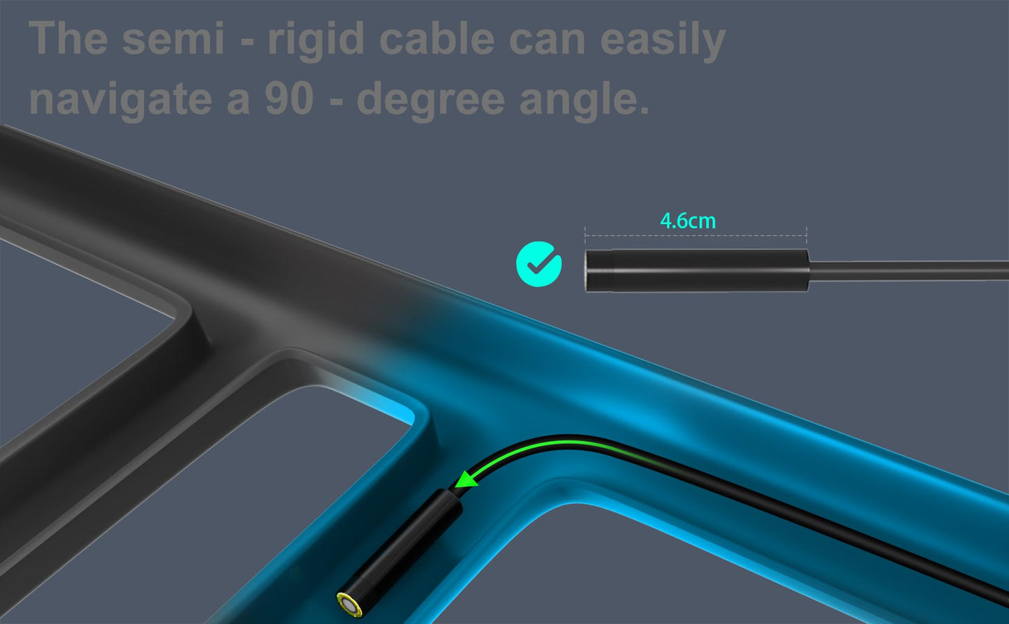 POLEDY Endoscope Camera with Light, 1920P HD Borescope, 8 Adjustable LED Light, IP67 Waterproof 16.4ft Snake Camera, Semi-Rigid Cable Inspection