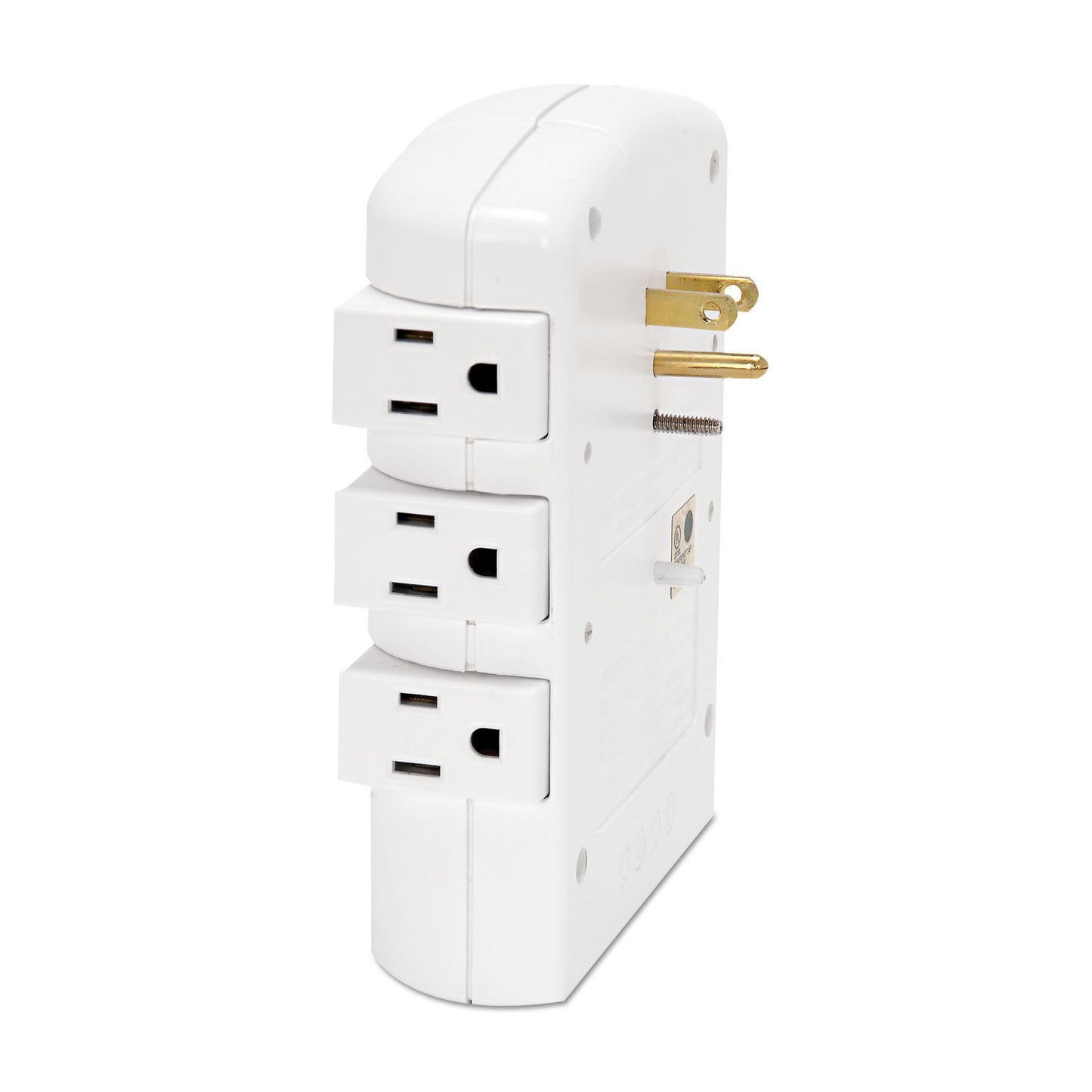 Innovera Wall Mount Surge Protector, 6 ac outlets, 2,160 j, White