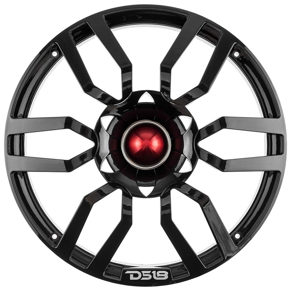 DS18 PRO-GTW10BK 10" Car Audio Universal Speaker Grill with Built-in 1.75" VC Neodymium Bullet Tweeter and RGB Lights 500 Watts Black