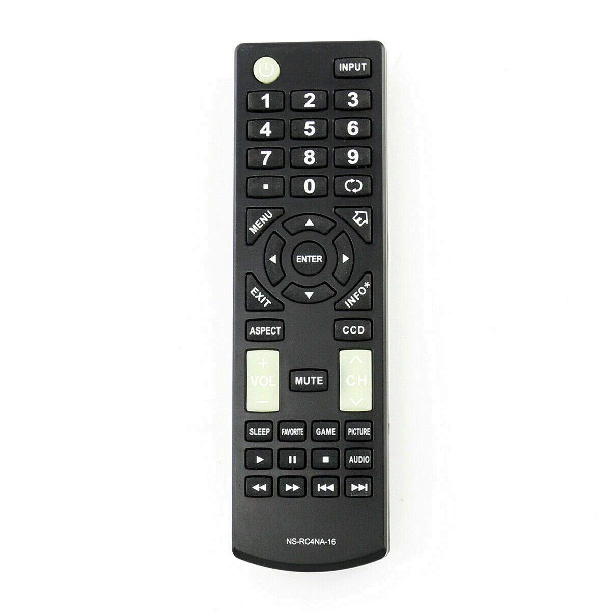 New NS-RC4NA-16 Remote Control for Insignia TV NS-19D220MX16 NS-24D220NA16 NS-32D220NA16 NS-39D220NA16 NS-43D420NA16 NS-50D420NA16 NS-55D421NA16