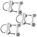 Double Antenna Mast Clamp Heavy Duty Pole to Pole Mounting Kit V Jaw Block with U-Bolt Mounting Hardware for TV CB Ham Antenna Parasols Flags