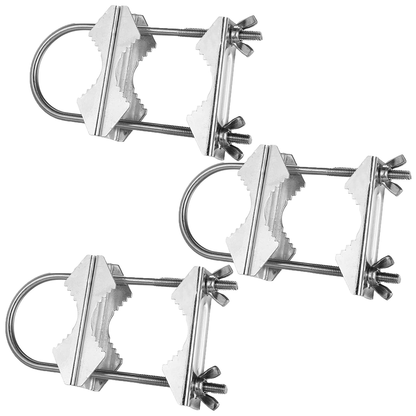 Double Antenna Mast Clamp Heavy Duty Pole to Pole Mounting Kit V Jaw Block with U-Bolt Mounting Hardware for TV CB Ham Antenna Parasols Flags