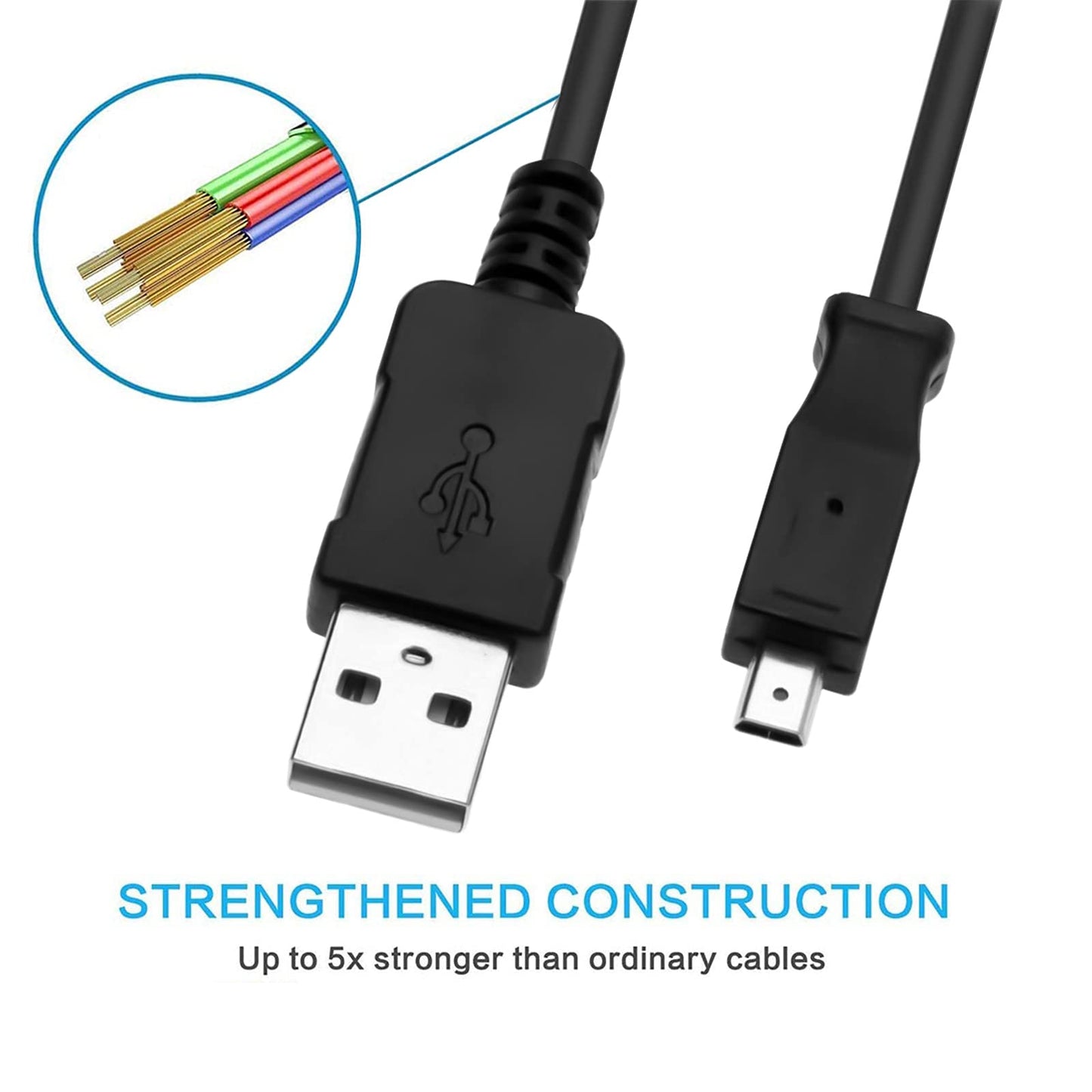 Replacement USB Camera Data Charger Charging Cable Cord Wire Compatible for Kodak C140 C180 C190 C310 C315 C330 C340 C350 C360 C433 C503 C513 V1003