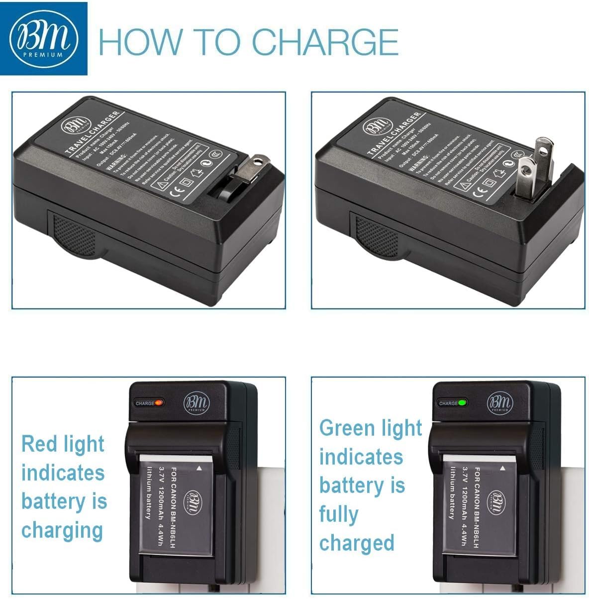 Big Mike's BM Premium 2-Pack of NB-8L Batteries and Battery Charger for Canon PowerShot A2200 is, A3000 is, A3100 is, A3200 is, A3300 is Digital