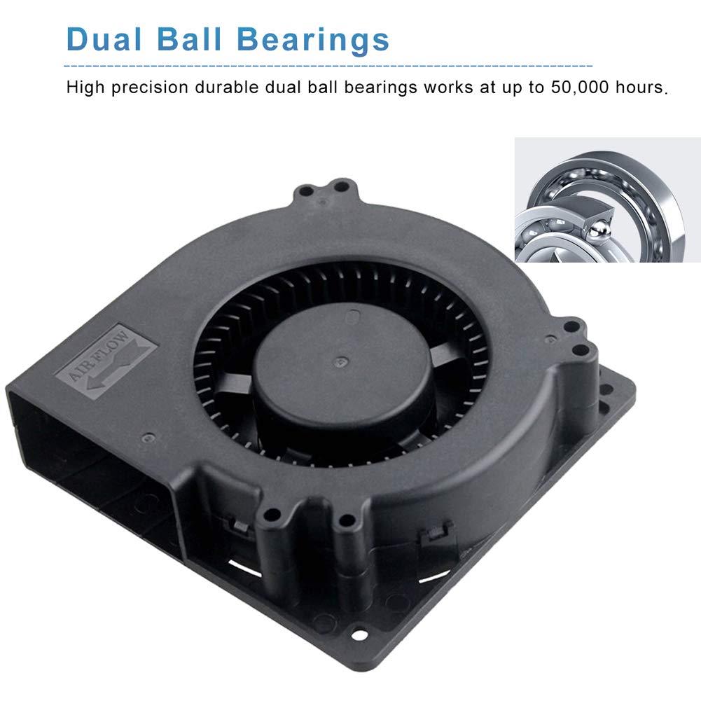 GDSTIME Brushless Radial Blower Fan High Speed 24V DC Centrifugal Fan 120mm x120mm x 32mm