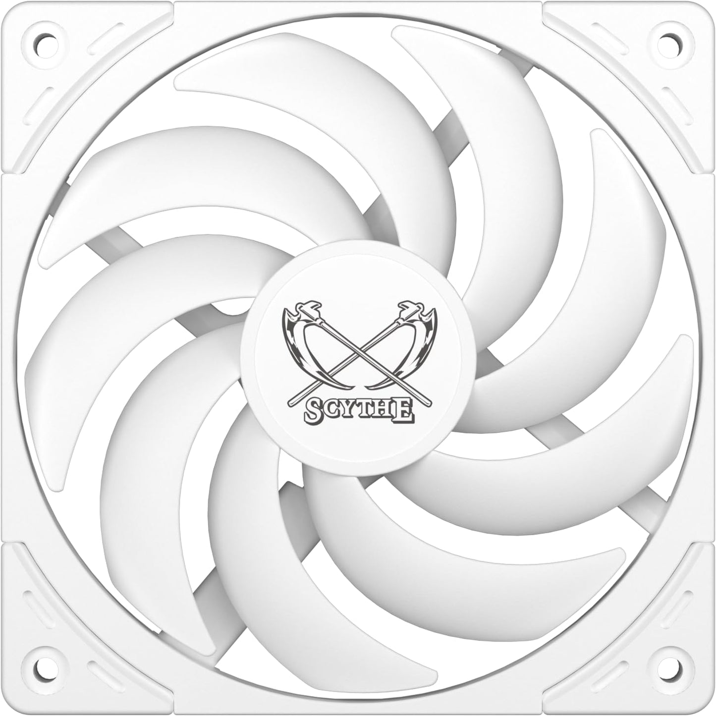 Scythe Wonder Tornado 120 Slim White, 120x120x15mm, PWM Fan, High Static Pressure, 400-2000 RPM, 3.12-26.36 dBA, FDB Bearing, 12V, for Compact