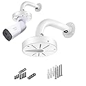 WiTi 6 inch Base Wall Mount Bracket for Surveillance Cameras IP CCTV, Compatible with Eufy Cameras Bullet Dome PTZ,Cable Management Pole Mounting