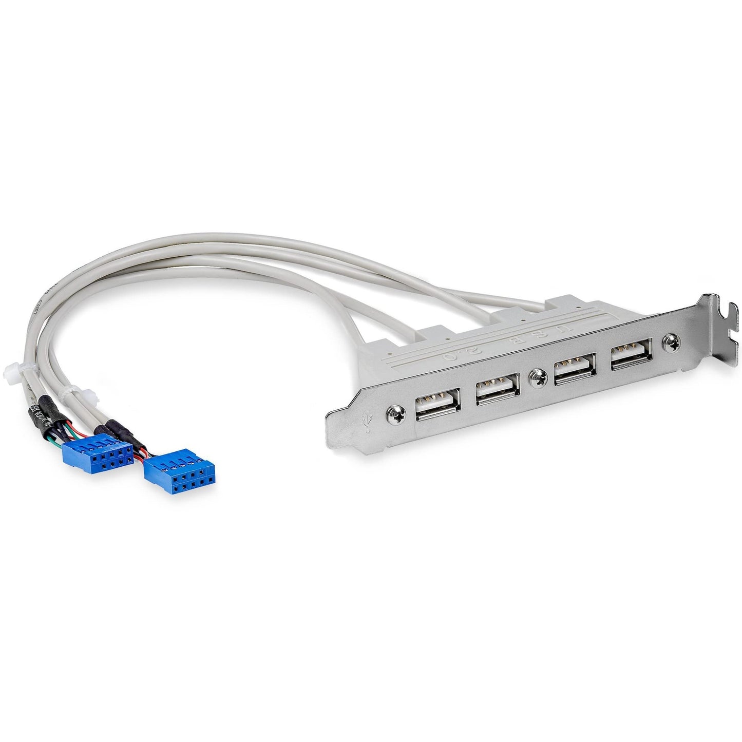 StarTech.com 4 Port USB A Female Slot Plate Adapter - T - USBPLATE4
