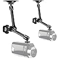 UYODM 2 Pack Articulating Magic Arm Wall Mount Holder Stand Compatible with CCTV POV Camcorders Cameras, LED Light, Video Lamp,DSLR,Flash,Digital