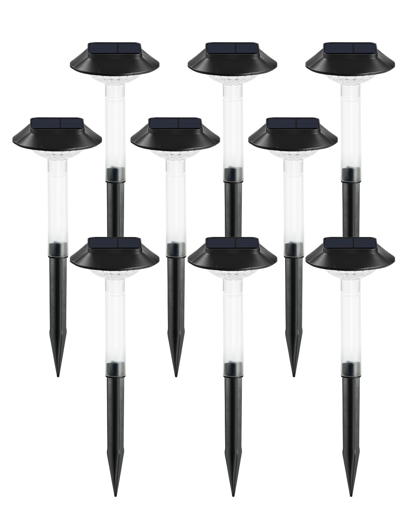 ALEPOD Solar Pathway Lights Outdoor 8 Pack, 7 Lighting Modes Solar Lights Outdoor Waterproof IP68, Landscape Lighting for Yard Pathway Backyard Lawn