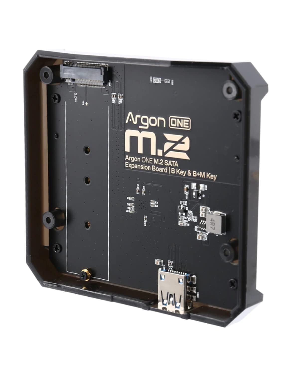 Argon ONE M.2 SATA Expansion Board for Raspberry Pi 4 | SSD Storage Upgrade | Supports M.2 SATA B-Key & B+M Key | UASP High-Speed Transfer |