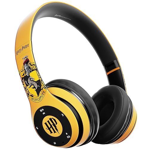 Harry Potter Hufflepuff Bluetooth Headphones with Built in Mic | Officially Licensed Wireless Headphones, Foldable Headset | Harry Potter Gifts…