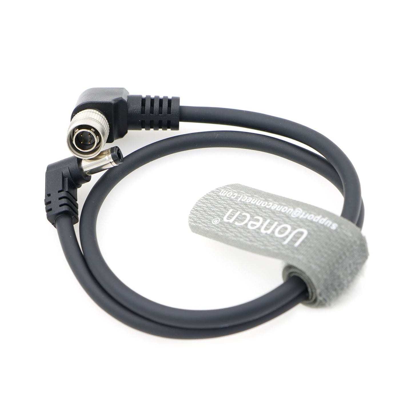 Uonecn Right Angle Hirose 4 Pin Male to Right Angle DC Jack for Sony F5 Camera to SmallHD Monitor