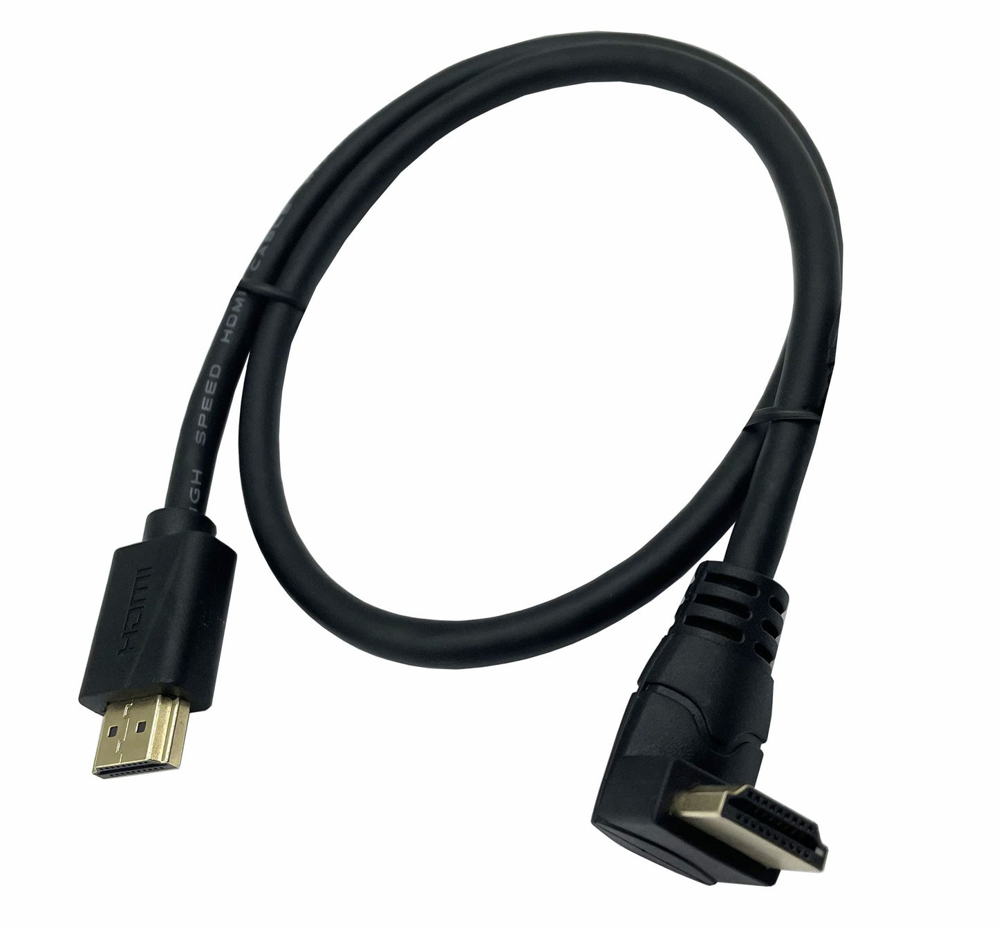 HDMI 2.0 Cable 4K 60HZ, Dafensoy High-Speed HDMI Male to Male 90 Degree Elbow Cable, Support 4K Ultra HD 3D 1080P Ethernet and Audio Return ARC