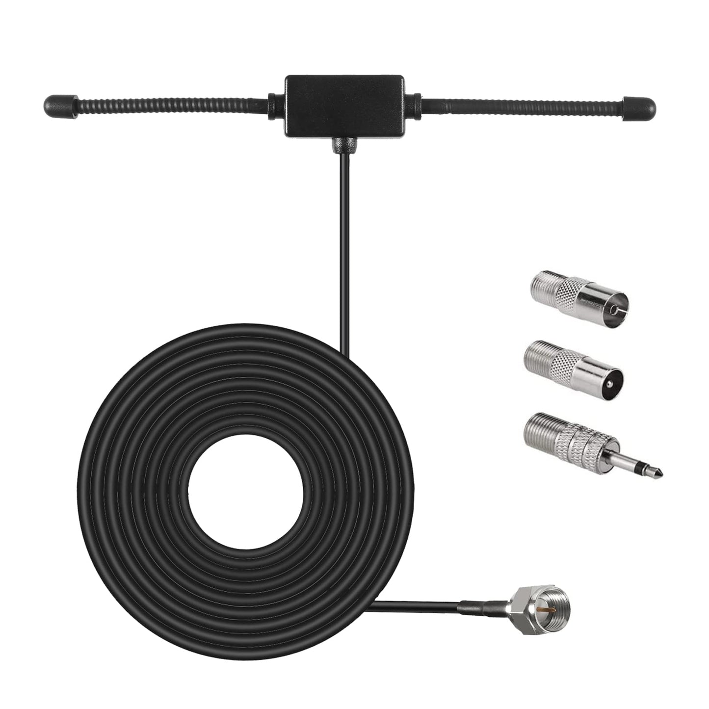 AEDIKO FM Radio Antenna Adhesive Mounting FM Radio FM Dipole Antenna for Stereo Receiver Indoor Music System FM Radio Home Stereo Receiver AV Audio