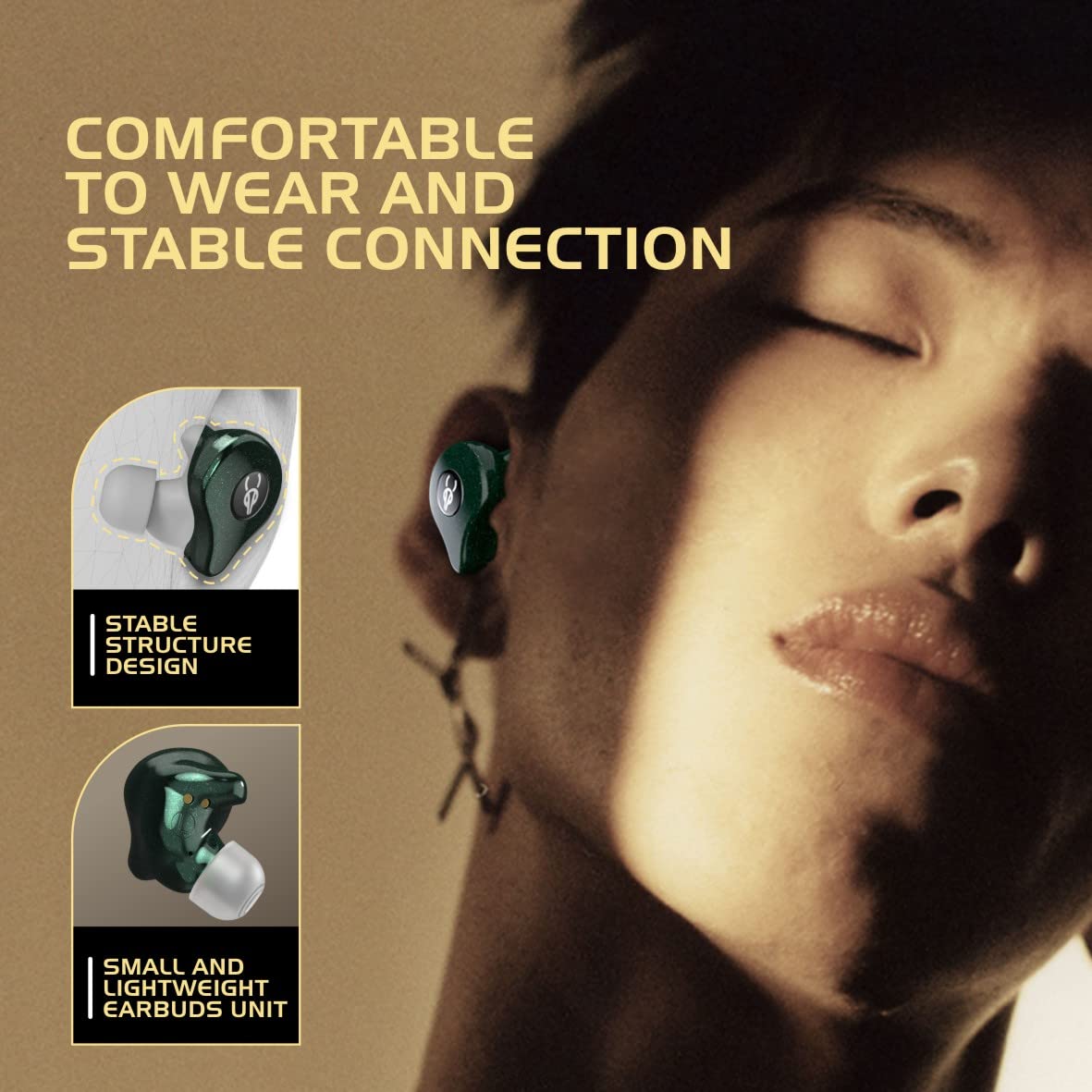 ICESOMNUS Sabbat E16 Astria Coaxial Acoustic Architecture Wireless Earbuds Blutooth 5.2 in-Ear HiFi Stereo Headphones with Built-in Mic and Charging…