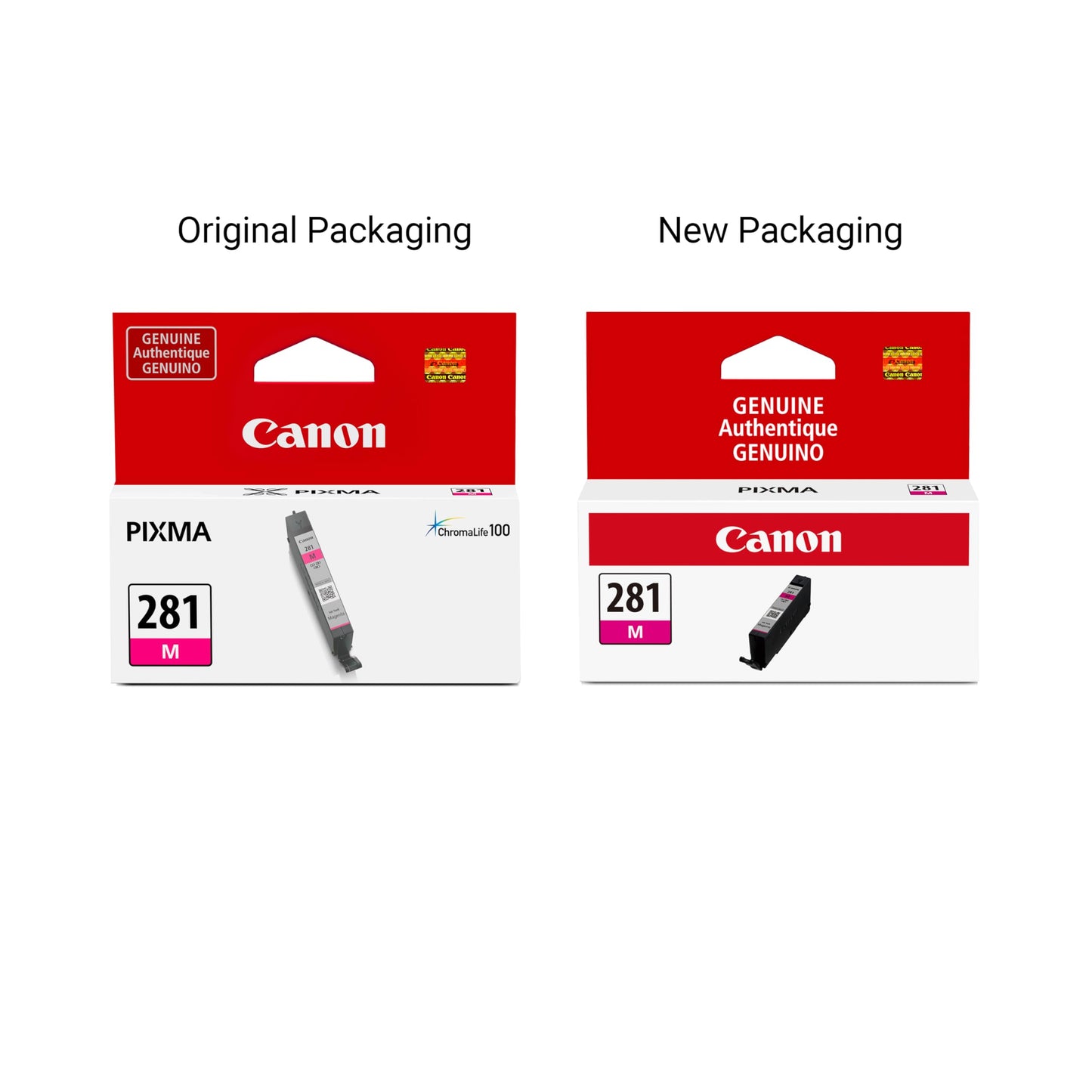 Canon CLI-281 Genuine Magenta Ink Tank, Compatible with TR8520, TS9120,TS8120, TS6120, TS9521C/a, TS9520/a, TS8220, TS6220, TS8320, TS6320,