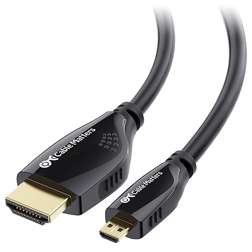 Cable Matters High-Speed Long 4K Micro HDMI to HDMI Cable - 25ft, Ideal for Tablet, Notebook, Camera, Raspberry Pi 4 and Raspberry Pi 5
