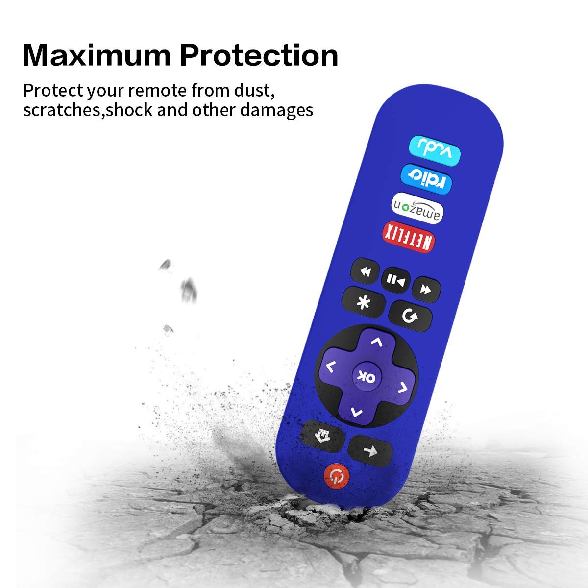 2 Pack Silicone Case for TCL Roku TV RC280 Remote, Protective Universal Replacement Lightweight Shockproof TCL Roku TV Remote Cover with Lanyard