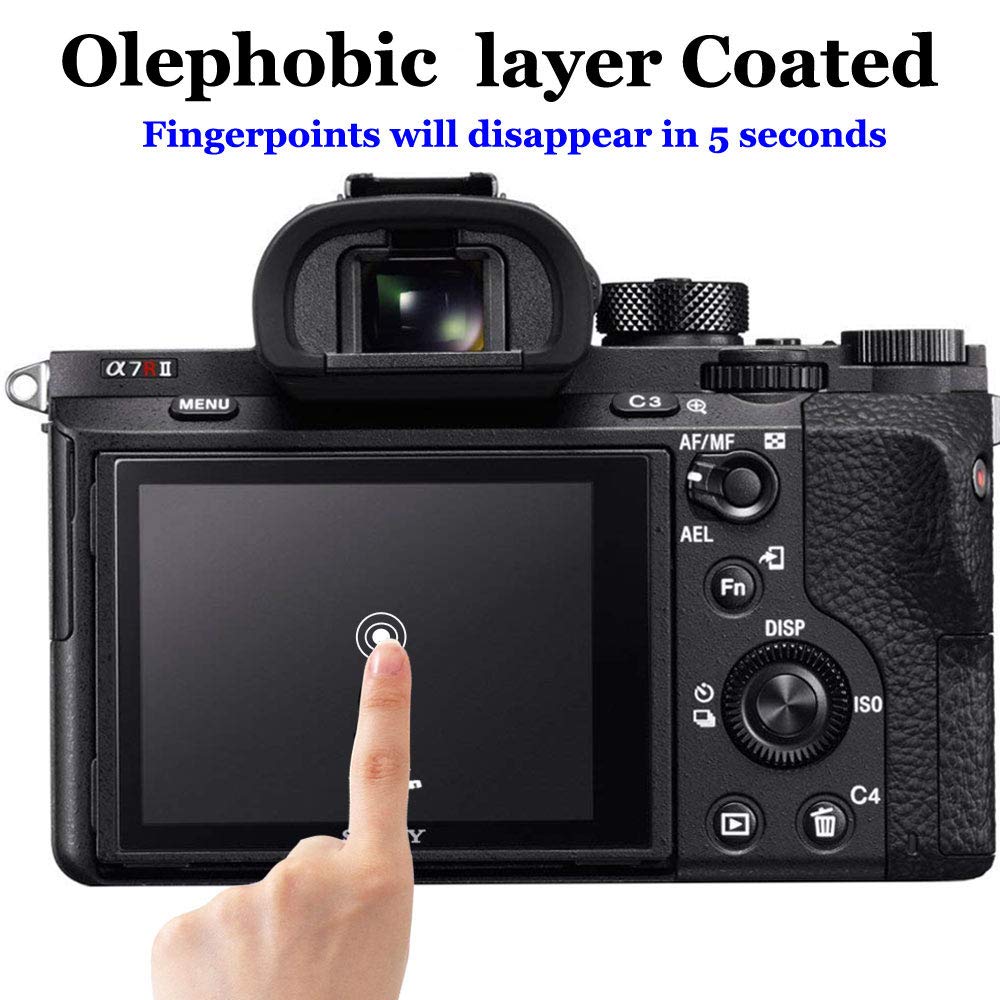 ULBTER Screen Protector Appliable for Nikon D7500 Camera with Hot Shoe Cover, 0.3mm 9H Hardness Tempered Glass Flim, Anti-Scrach Anti-Fingerprint