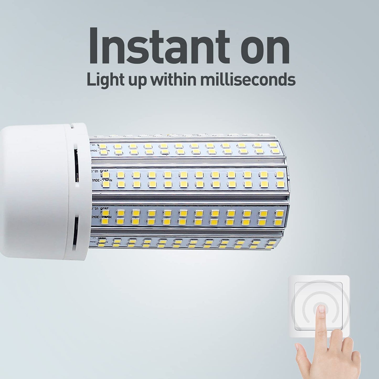 New Sunshine, 2 Pack LED Corn Light 600W Equivalent LED Corn Bulb 7500 Lumen 60W Large Area Cool Daylight White E26/E27 Medium Base for Garage