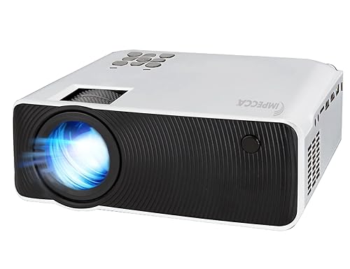 Impecca VP-300WK LED Home Theater Projector, HD 720p Picture Quality, Projecting Spectacle up to 180", Built-in Stereo Speakers, Remote Control, 160