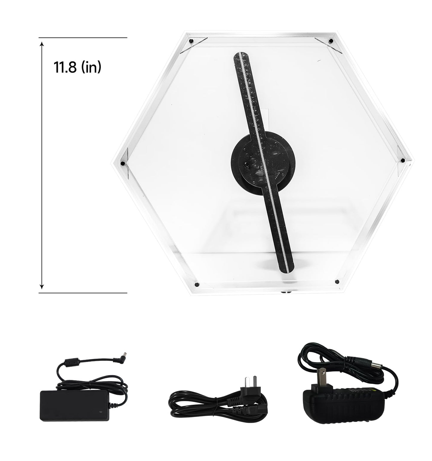 Xmenzi 3D Hologram Fan?11.8 Inch Shopping malls, bars, party displays, cool decorations, suitable for Halloween, holographic fansNumber of lamp beads