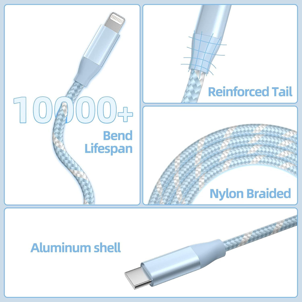USB C to Lightning Cable 3 Pack 6FT Apple MFi Certified iPhone Fast Charger Fast Charging Type c to Lightning Cable for iPhone 14 13 12 11 Pro Max Xr…